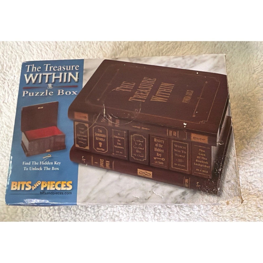 Bits & Pieces The Treasure Within Puzzle Box with Hidden Key Brain Teaser Gift